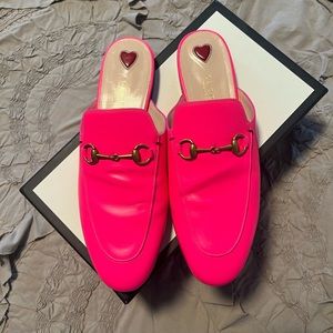 Gucci hot pink loafers